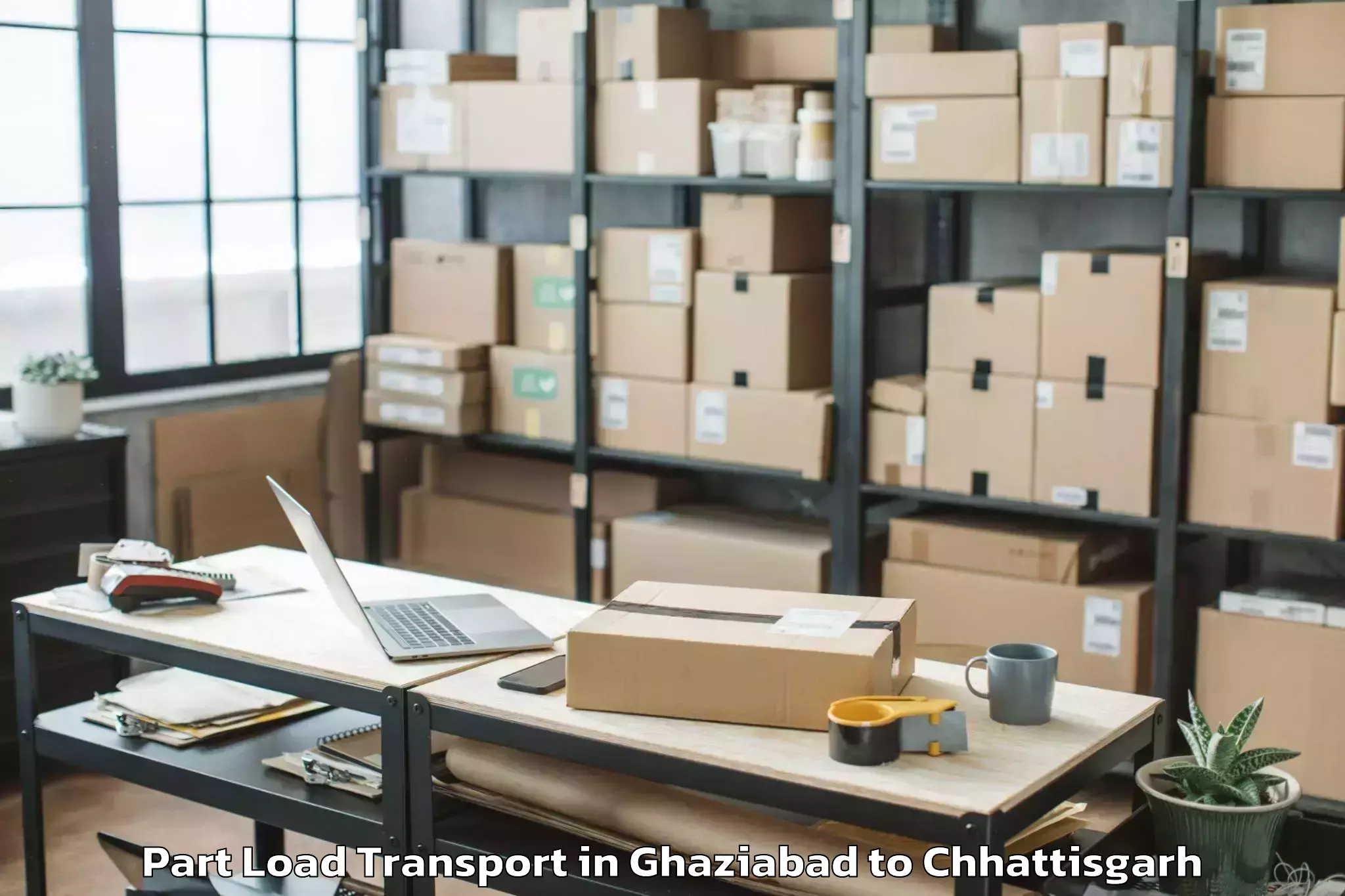 Leading Ghaziabad to Bhanupratappur Part Load Transport Provider